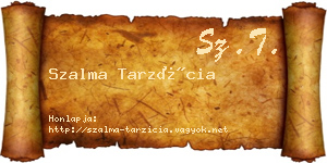 Szalma Tarzícia névjegykártya
